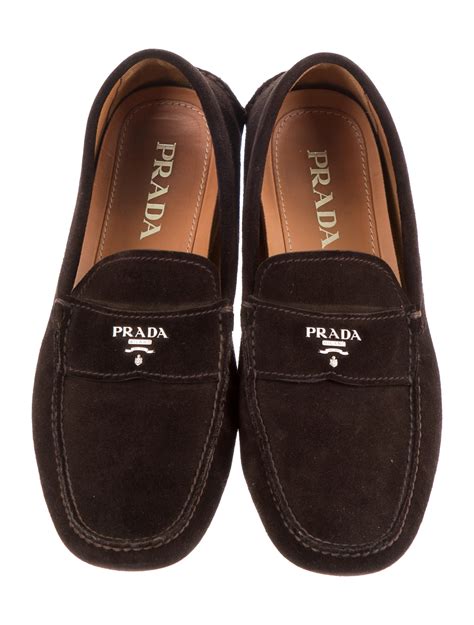 lofers prada|Prada suede loafer.